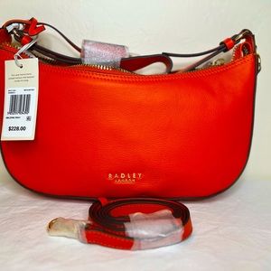 Medium Red Small zip bag with multi wear use